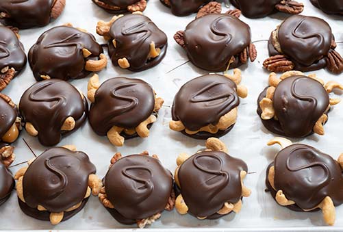 Dark Chocolate Cashew Turtles Shop for Dark Cashew Turtles